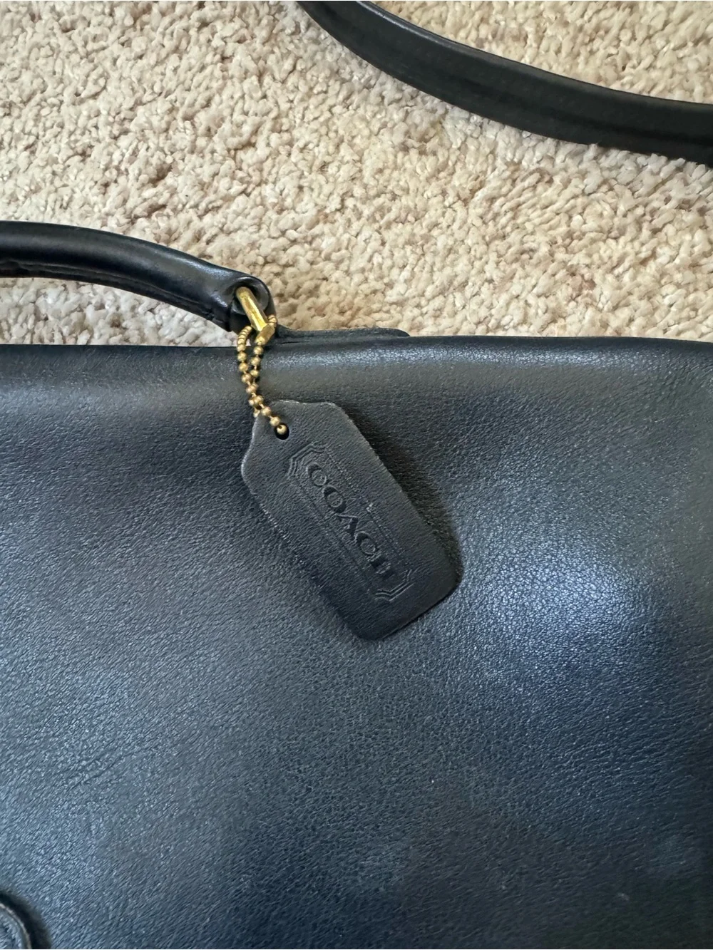 Vintage Coach Black Leather Metropolitan Briefcase ft. in Devil Wears Prada 2